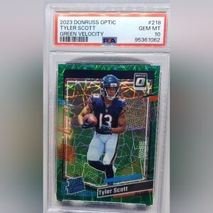 2023 DONRUSS OPTIC TYLER SCOTT GREEN VELOCITY #218 PSA 10